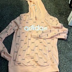 Light pink adidas hoodie